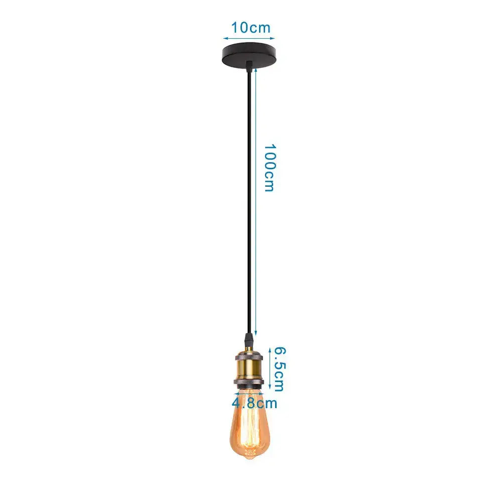 Industrial black white & copper iron pendant light dining room