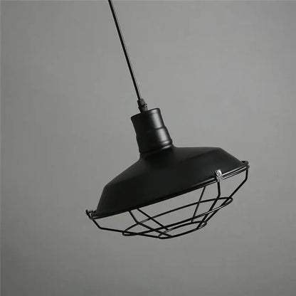 Industrial black & white iron pendant lights kitchen cage chandelier