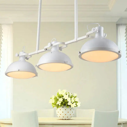 Industrial black & white metal ceiling lamp kitchen pendant light
