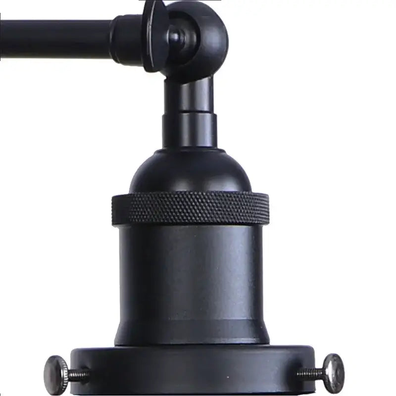 Industrial black & white wall light bedroom led sconce with pull chain