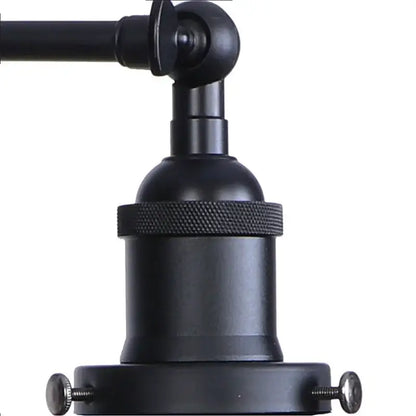 Industrial black & white wall light bedroom led sconce with pull chain