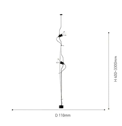 Industrial black wrought iron adjustable pendant lamp bedroom light