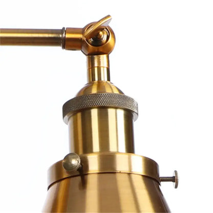 Industrial brass adjustable arm wall sconce garden lamp