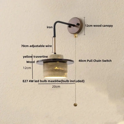 Industrial bronze and beige led wall light fixture bedroom sconce