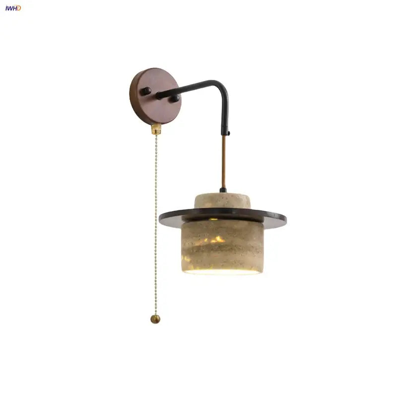 Industrial bronze and beige led wall light fixture bedroom sconce