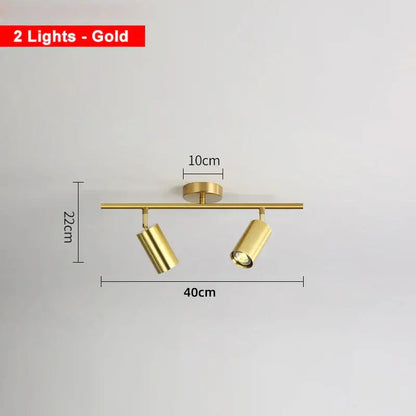 Industrial brushed brass 3 light ceiling light for living room