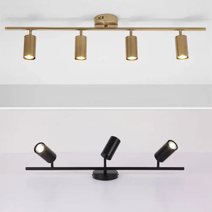 Industrial brushed brass 3 light ceiling light for living room