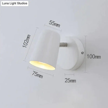 Industrial brushed nickel led wall sconce bedroom spotlight