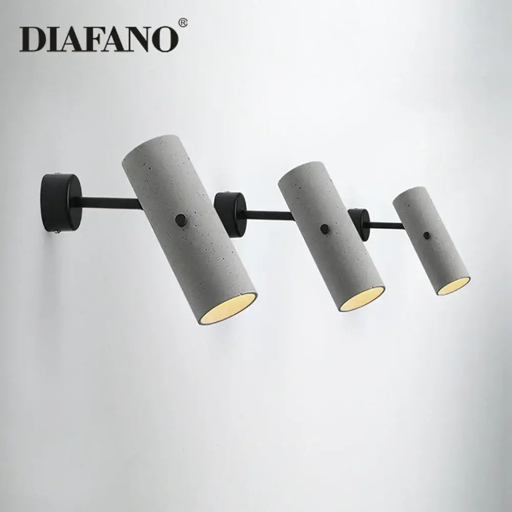 Industrial cement wall lamp – living room concrete sconce