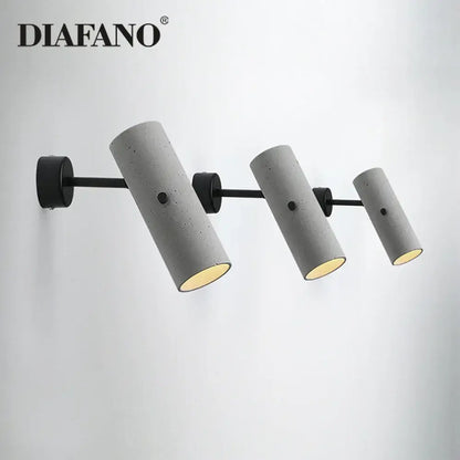Industrial cement wall lamp – living room concrete sconce