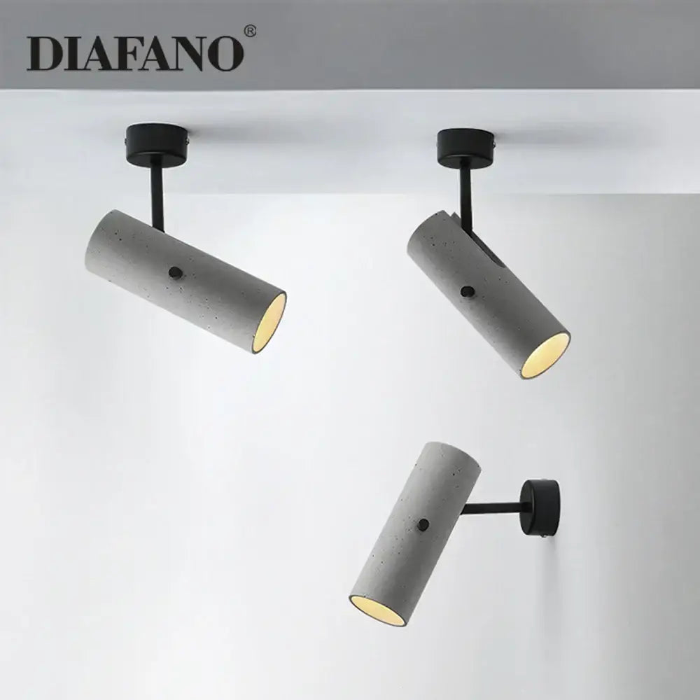 Industrial cement wall lamp – living room concrete sconce