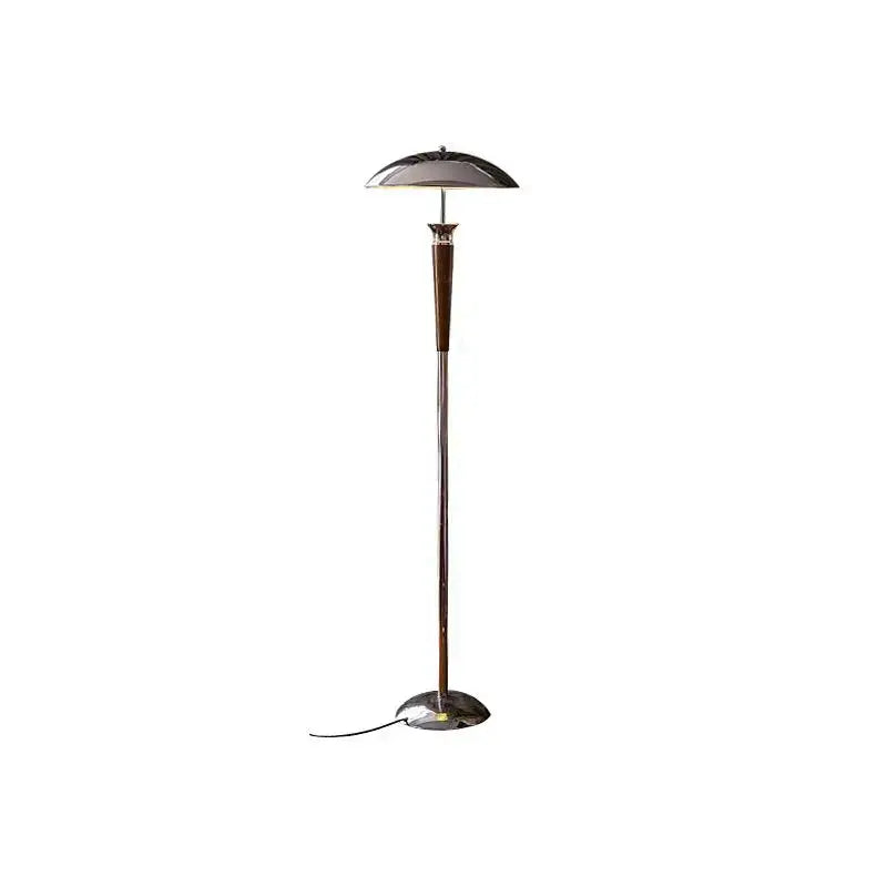 Industrial chrome and wood desk lamp living room floor light