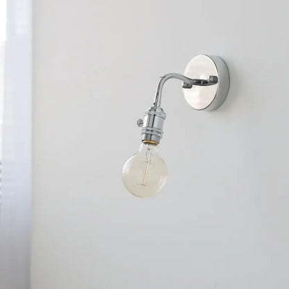 Industrial chrome flexible led wall lamp sconce bedroom reading light
