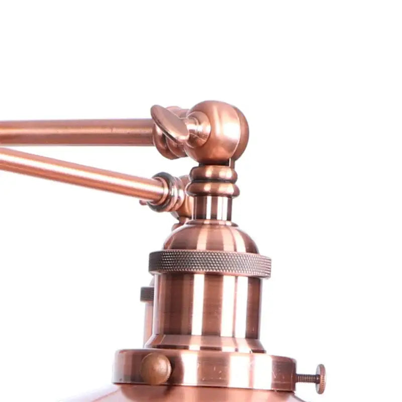 Industrial copper dual head pink led wall light for bedroom