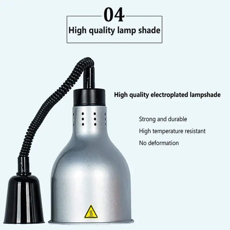 Industrial copper electric food heat lamp kitchen pendant light