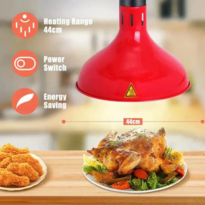 Industrial copper electric food heat lamp kitchen pendant light
