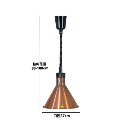 Industrial copper electric heat lamp 5 pack kitchen pendant heater
