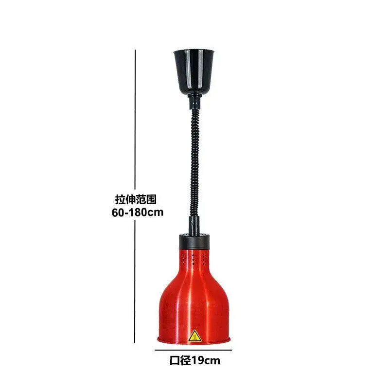 Industrial copper electric telescopic heat lamp pendant light dining room