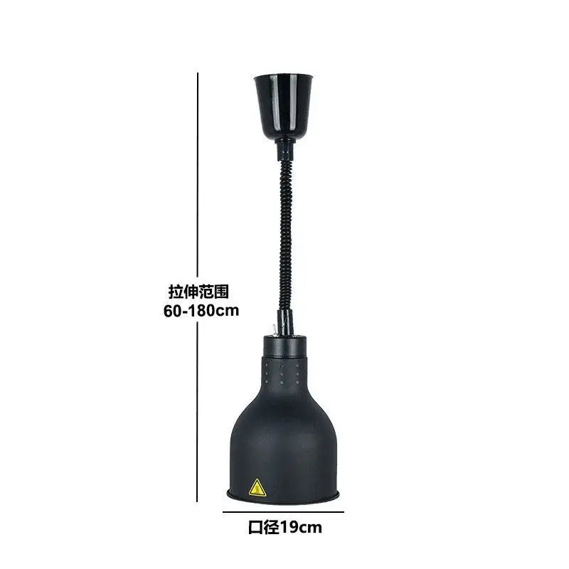 Industrial copper electric telescopic heat lamp pendant light dining room