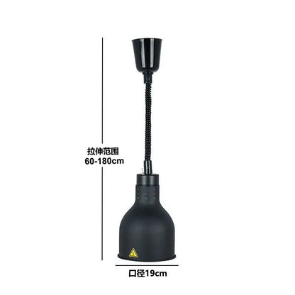 Industrial copper electric telescopic heat lamp pendant light dining room