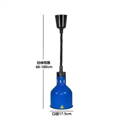 Industrial copper electric telescopic heat lamp pendant light dining room