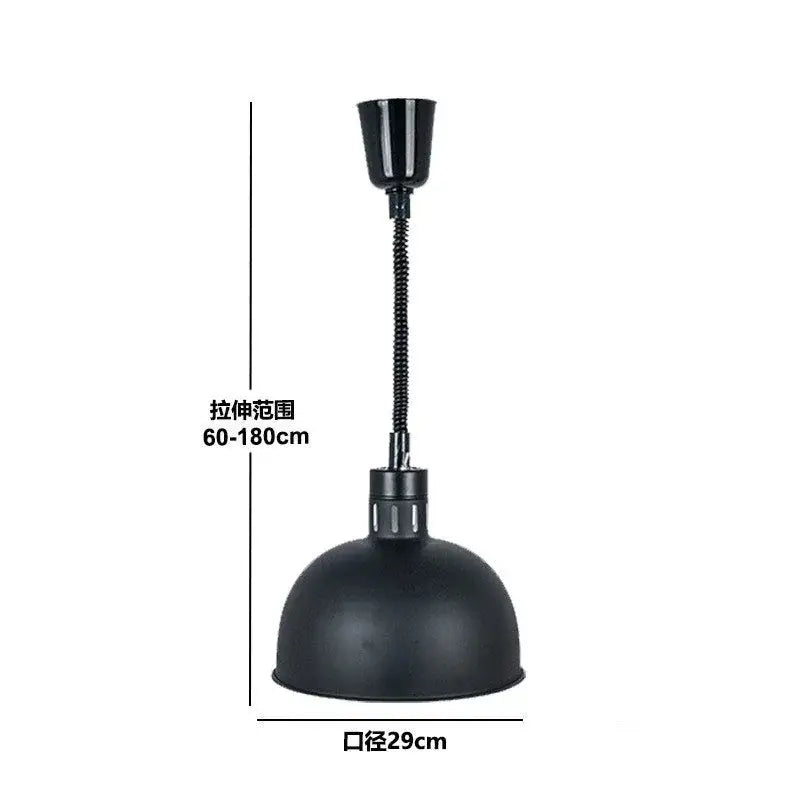 Industrial copper electric telescopic heat lamp pendant light dining room