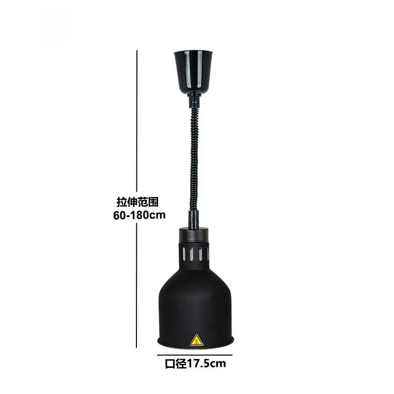 Industrial copper electric telescopic heat lamp pendant light dining room