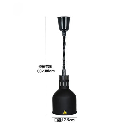 Industrial copper electric telescopic heat lamp pendant light dining room