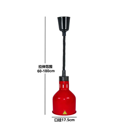 Industrial copper electric telescopic heat lamp pendant light dining room