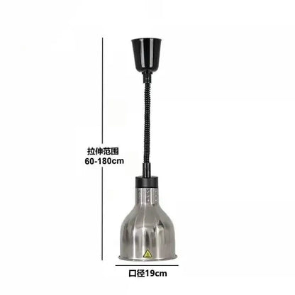 Industrial copper electric telescopic heat lamp pendant light dining room