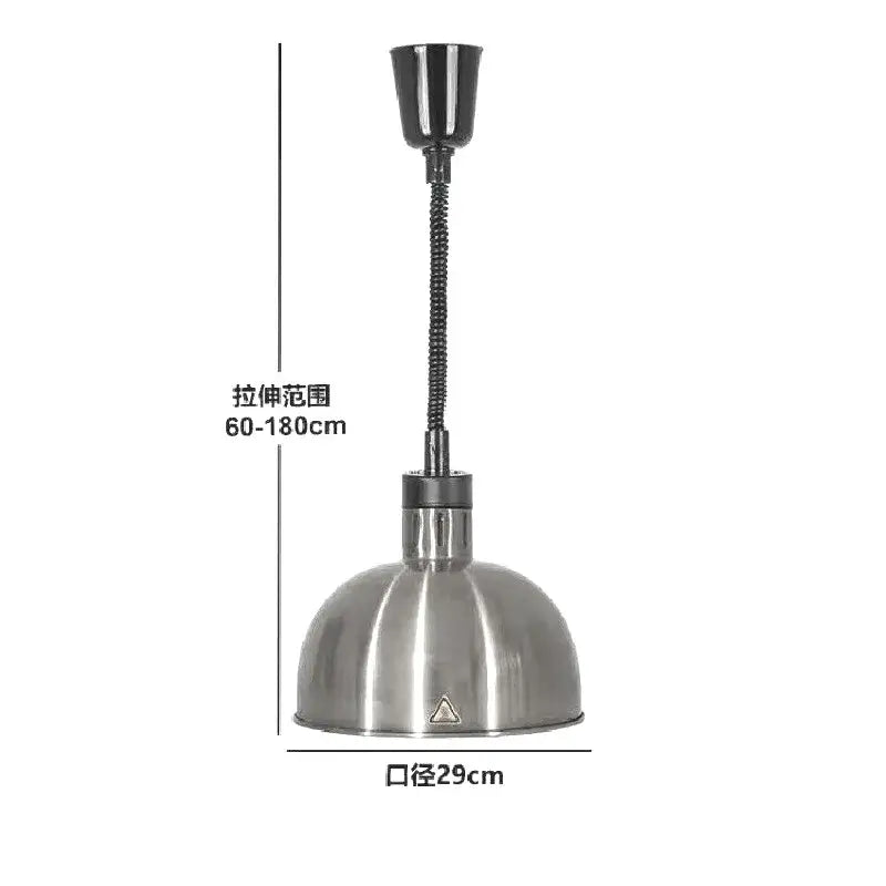 Industrial copper electric telescopic heat lamp pendant light dining room