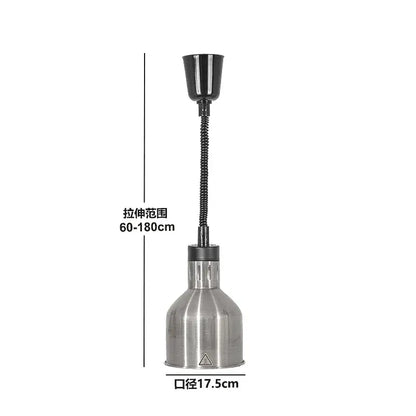 Industrial copper electric telescopic heat lamp pendant light dining room
