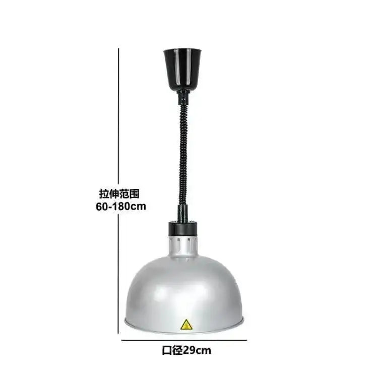 Industrial copper electric telescopic heat lamp pendant light dining room