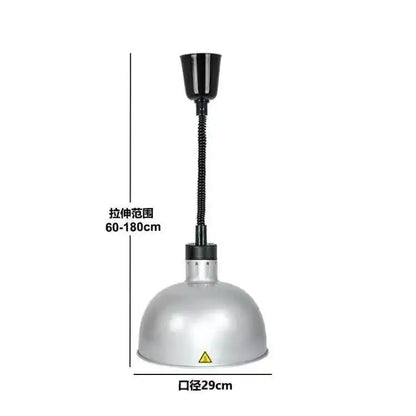 Industrial copper electric telescopic heat lamp pendant light dining room