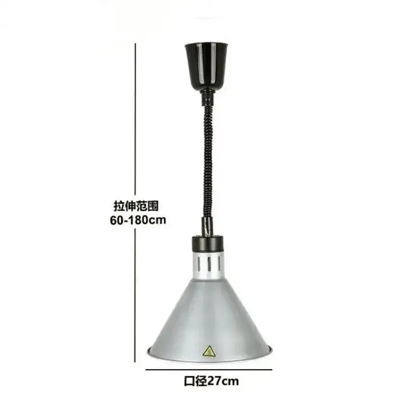 Industrial copper electric telescopic heat lamp pendant light dining room