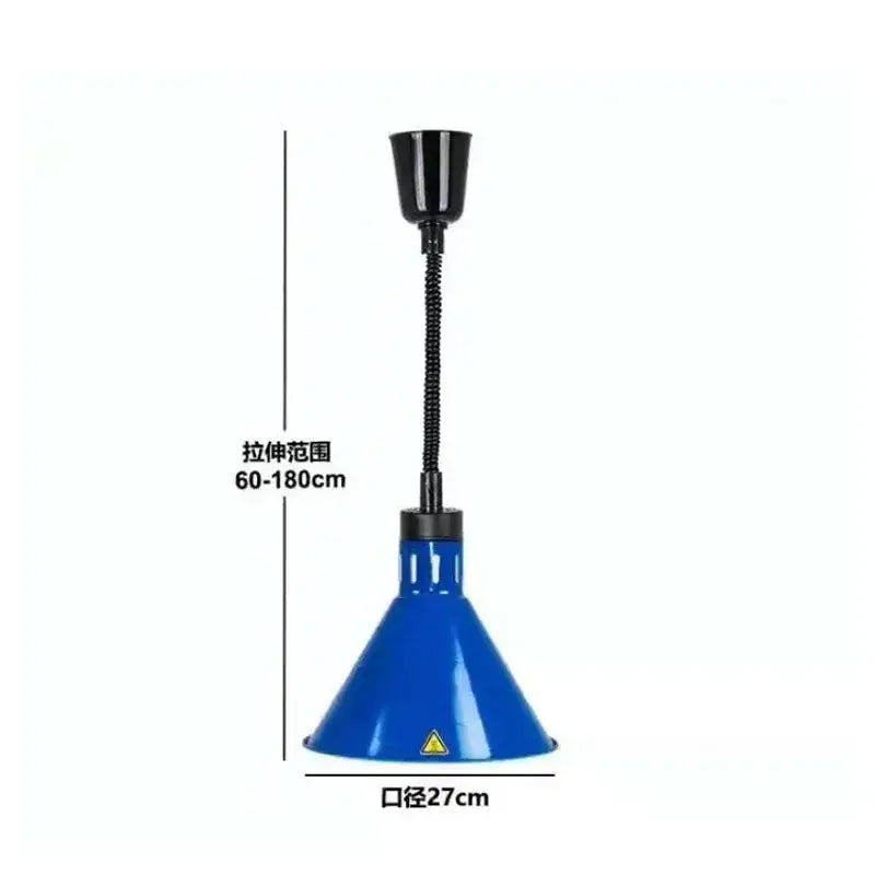 Industrial copper electric telescopic heat lamp pendant light dining room