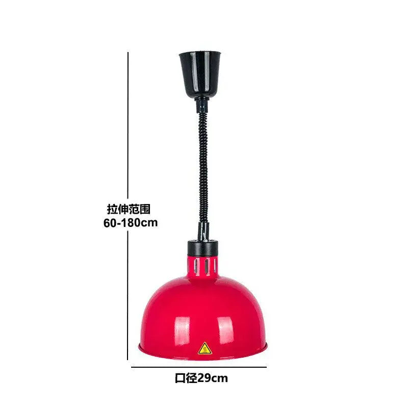 Industrial copper electric telescopic heat lamp pendant light dining room