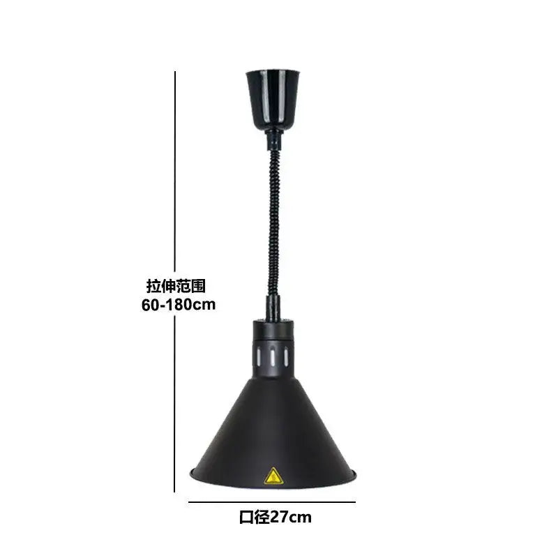 Industrial copper electric telescopic heat lamp pendant light dining room