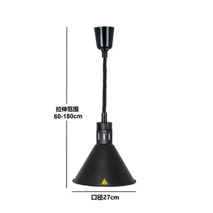Industrial copper electric telescopic heat lamp pendant light dining room