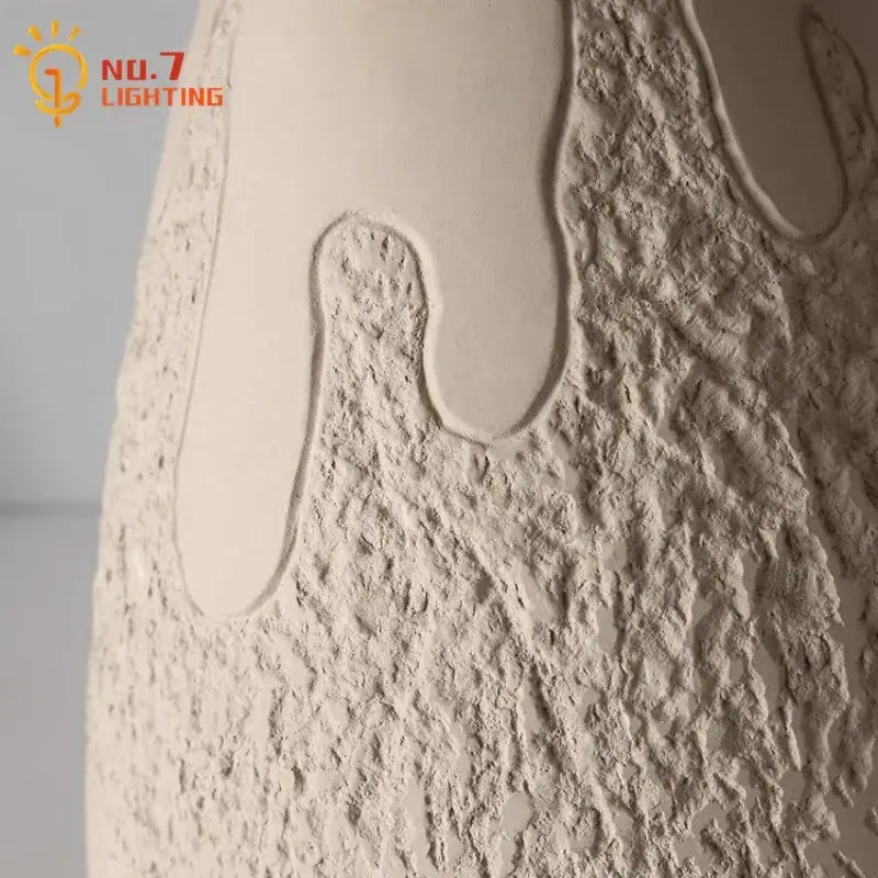 Industrial cream ceramic table lamp – bedroom concrete led table