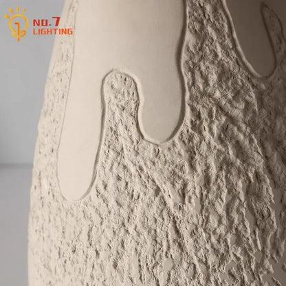 Industrial cream ceramic table lamp – bedroom concrete led table