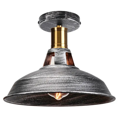 Industrial dome metal ceiling light shade – kitchen bar lighting