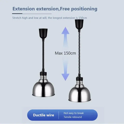 Industrial electric heat lamp kitchen dome pendant light