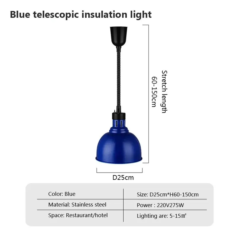 Industrial electric heat lamp kitchen dome pendant light