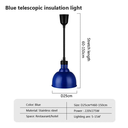 Industrial electric heat lamp kitchen dome pendant light