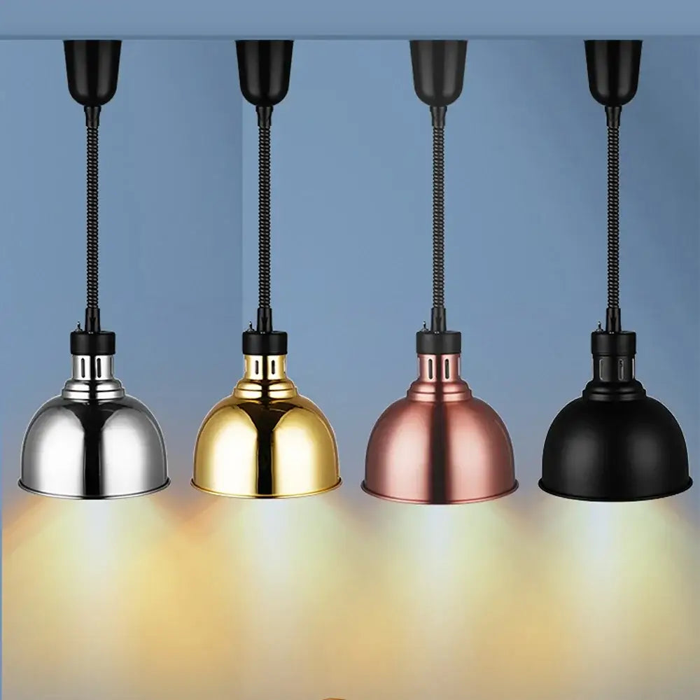 Industrial electric heat lamp kitchen dome pendant light