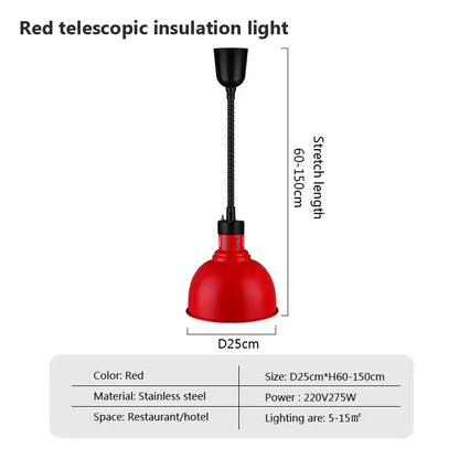 Industrial electric heat lamp kitchen dome pendant light