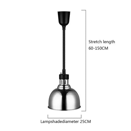 Industrial electric heat lamp kitchen dome pendant light