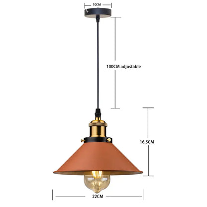 Industrial farmhouse brown pendant light kitchen island brass accents