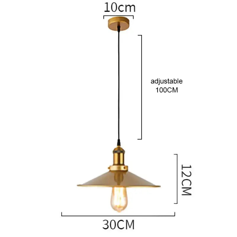 Industrial gold wrought iron geometric pendant light dining room